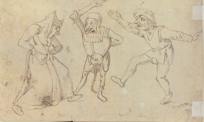 Kolme tanssivaa hahmoa tekijältä Hieronymus Bosch