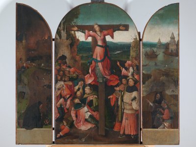 Ristiinnaulitun marttyyrin triptyykki (Pyhän Julian triptyykki), tekijä Joren Anthoniszoon Van Aeken, joka tunnetaan nimellä Hieronymus Bosch. tekijältä Hieronymus Bosch