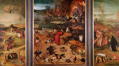 Triptyykki Pyhän Antoniuksen kiusauksesta tekijältä Hieronymus Bosch