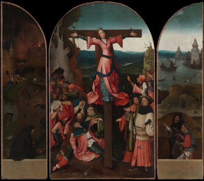 Ristiinnaulitun marttyyrin triptyykki tekijältä Hieronymus Bosch