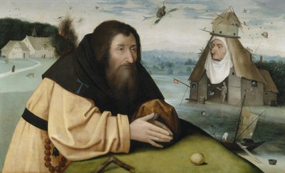 Pyhän Antoniuksen kiusaukset tekijältä Hieronymus Bosch and workshop