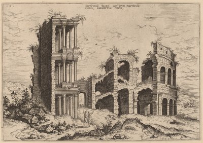 Septizonium ja Colosseum tekijältä Hieronymus Cock