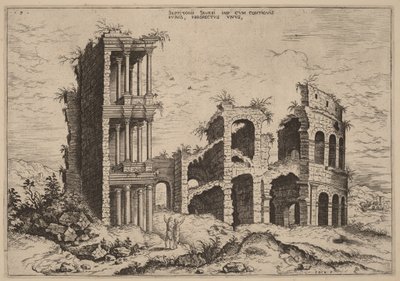 Septizonium ja Colosseum tekijältä Hieronymus Cock