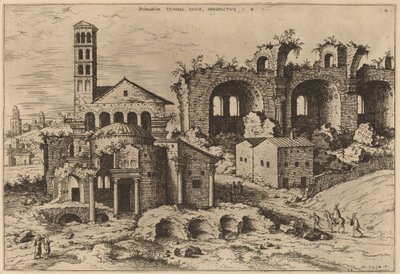 Augustuksen ja Faustinan temppeli, Divus Romuluksen temppeli ja Konstantinuksen basilika tekijältä Hieronymus Cock