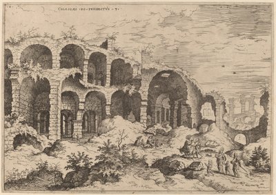 Kolmas näkymä Colosseumille tekijältä Hieronymus Cock