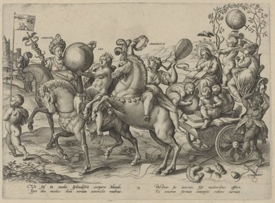 Nuoriso The Four Ages of Man and Death (sarjan nimi) tekijältä Hieronymus Wierix