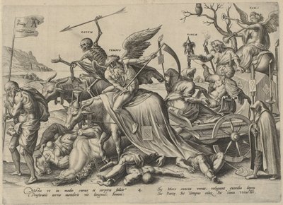 vanhuus The Four Ages of Man and Death (sarjan nimi) tekijältä Hieronymus Wierix