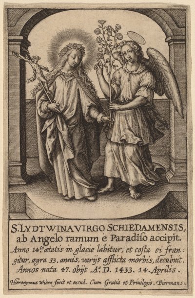 S. Lydtwina Virgo Schiedamensis ... tekijältä Hieronymus Wierix