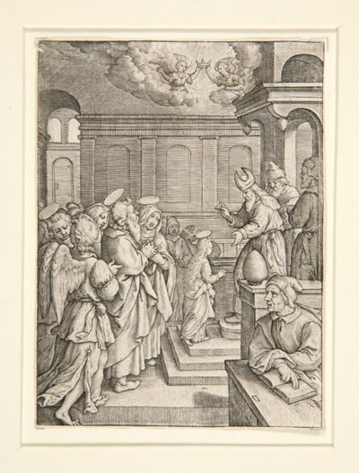 The Presentation of the Neitsyt, sarjasta The Life of the Virgin tekijältä Hieronymus Wierix