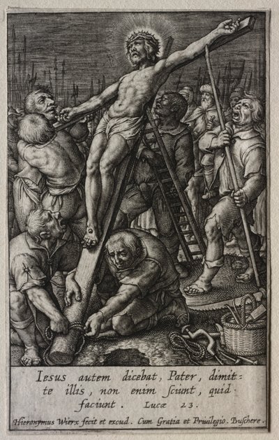 Passion: Kristus ristiinnaulittiin. tekijältä Hieronymus or Jerome Wierix