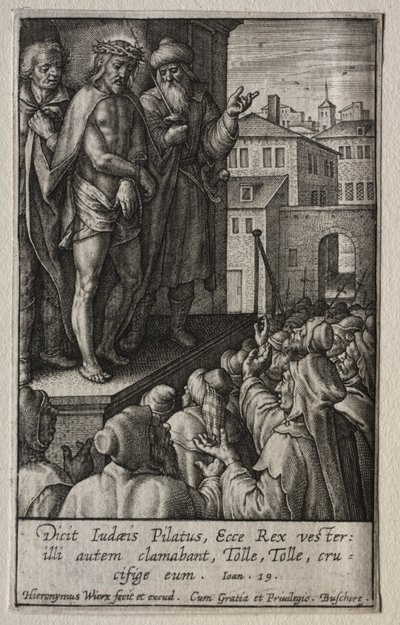 Passion: Kristus esiteltiin ihmisille. tekijältä Hieronymus or Jerome Wierix