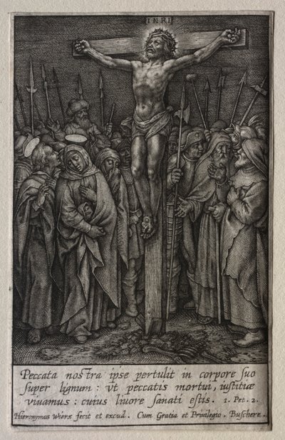Passion: Ristiinnaulitseminen. tekijältä Hieronymus or Jerome Wierix
