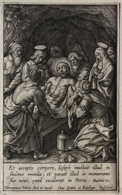 Passion: The Tombment. tekijältä Hieronymus or Jerome Wierix