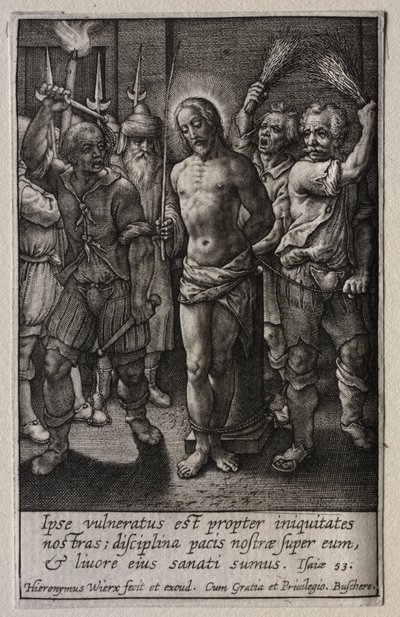 The Passion: The Flagellation. tekijältä Hieronymus or Jerome Wierix