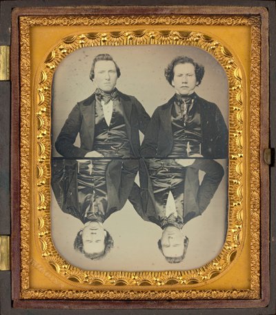 Kahden miehen muotokuva,c. 1850 (kuva) tekijältä Higgins