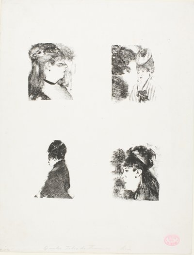 Neljä naisten päätä tekijältä Hilaire Germain Edgar Degas
