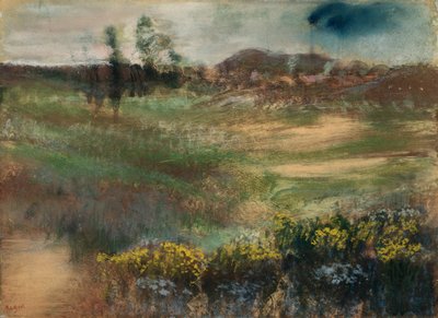 Maisema savupiippujen kanssa tekijältä Hilaire Germain Edgar Degas