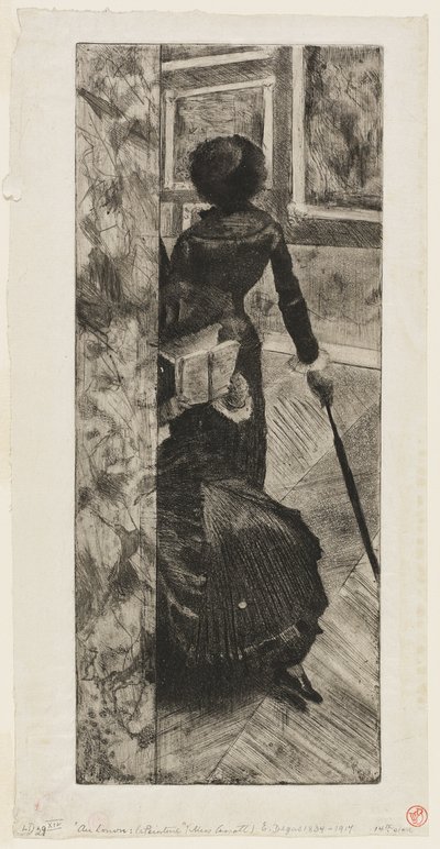 Mary Cassatt Louvren maalausgalleriassa tekijältä Hilaire Germain Edgar Degas