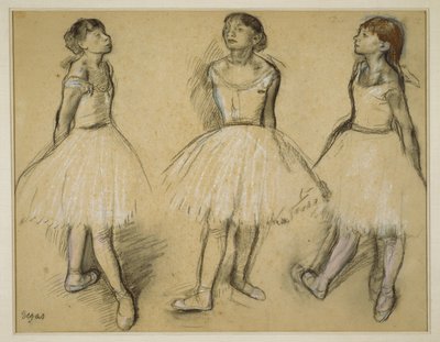 Kolme tutkimusta tanssijasta neljännessä asennossa tekijältä Hilaire Germain Edgar Degas