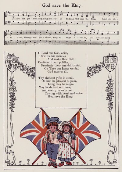 God Save The King (väri litho) tekijältä Hilda Broughton