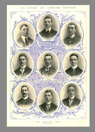 Cambridge Crew, Oxford ja Cambridge Boat Race, 1898. tekijältä Hills and Saunders