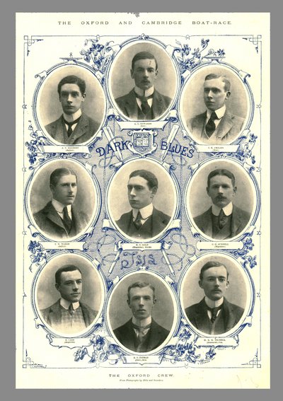 Oxford Crew, Oxford and Cambridge Boat Race, 1898 tekijältä Hills and Saunders