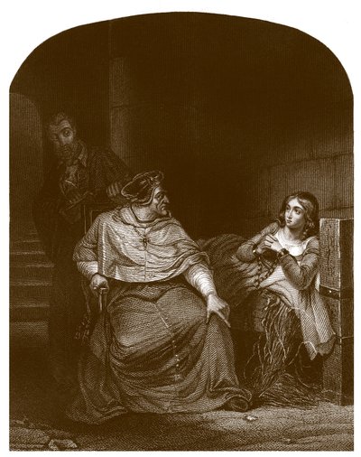 Winchesterin piispa kuulustelee Jeanne of Arcia tekijältä Hippolyte Delaroche