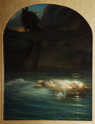 Kristitty marttyyri hukkui Tiberiin Diocletianuksen (244-311) aikana - Paul Hippolyte Delarochen (1797-1856) maalaus öljy kankaalle tekijältä Hippolyte (1797 1856) Delaroche