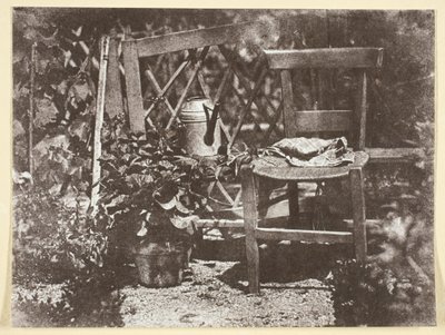 Tuoli puutarhassa, 184250, painettu 1965. tekijältä Hippolyte Bayard
