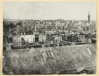 Pariisin katot (näkymä rue Castiglionelta?) tekijältä Hippolyte Bayard