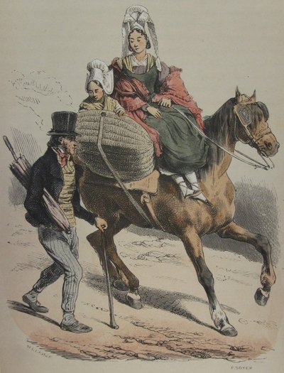 Normandia Jules Janinin kuvitus 161 tekijältä Hippolyte Bellange