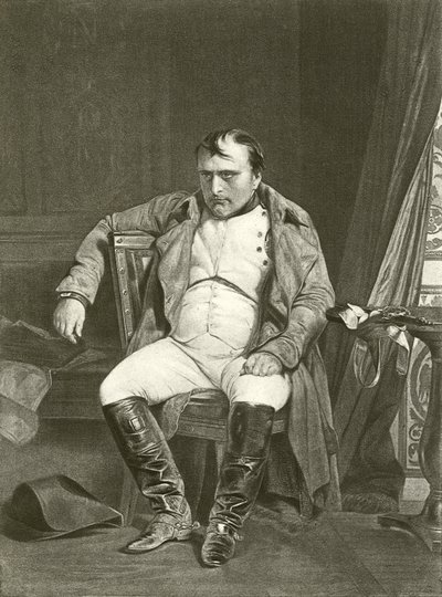 Luopuminen, Napoleon Fontainbleaussa (syväpaino) tekijältä Hippolyte Delaroche