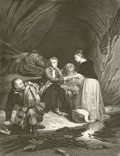 Charles Edward (teeskentelijä) ja Flora Macdonald tekijältä Hippolyte Delaroche