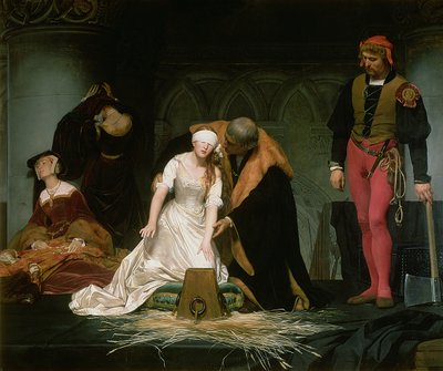 Lady Jane Greyn teloitus, 1833 tekijältä Hippolyte Delaroche