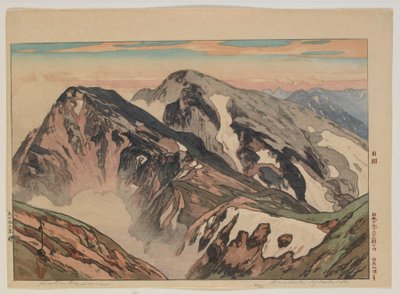 Habuka san, sarjasta Kaksitoista kohtausta Japanin Alpeilla, Taisho-aikakausi tekijältä Hiroshi Yoshida