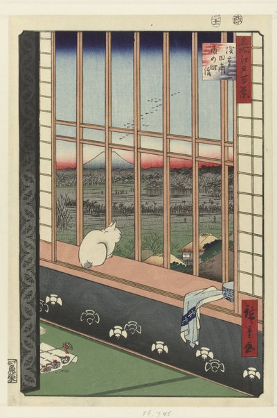 Asakusan riisipellot ja Torinomachin festivaali tekijältä Hiroshige (I) , Utagawa