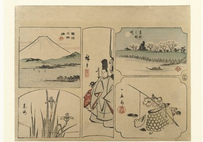 Liitä Mixed Wisteria tekijältä Hiroshige (I) , Utagawa