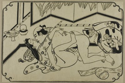Arkki shunga-albumista tekijältä Hishikawa Moronobu