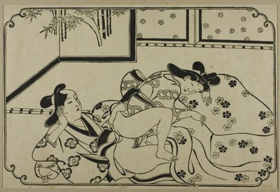 Arkki shunga-albumista tekijältä Hishikawa Moronobu