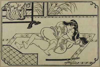 Arkki shunga-albumista tekijältä Hishikawa Moronobu