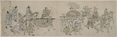 Korean suurlähetystön paraati tekijältä Hishikawa Moronobu