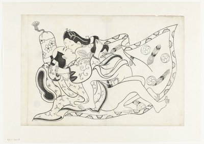 Eroottinen show tekijältä Hishikawa Moroshige (attributed to)