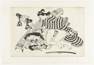 Eroottinen show tekijältä Hishikawa Moroshige (attributed to)