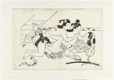 Eroottinen show tekijältä Hishikawa Moroshige (attributed to)