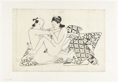 Eroottinen esitys tekijältä Hishikawa Moroshige (attributed to)