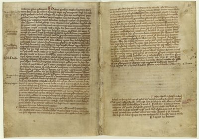 Jaekertomus Magna Cartasta Melrose Abbeyn kronikassa, 1270-luku tekijältä Historical Document