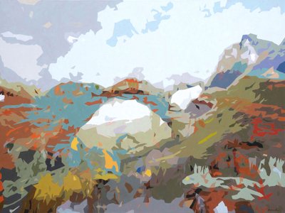 Landscape Obscura - 12, 2024 (öljy kankaalle) tekijältä Holly Boruck