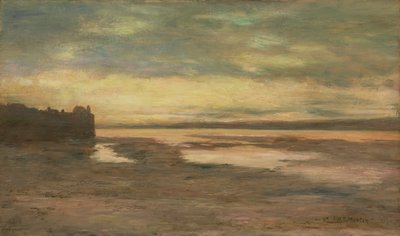 Ilta Thamesilla, n. 1876. tekijältä Homer Dodge Martin