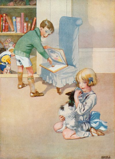 Kuvitus Josephinen syntymäpäivää varten (väri litho) tekijältä Honor Charlotte Appleton