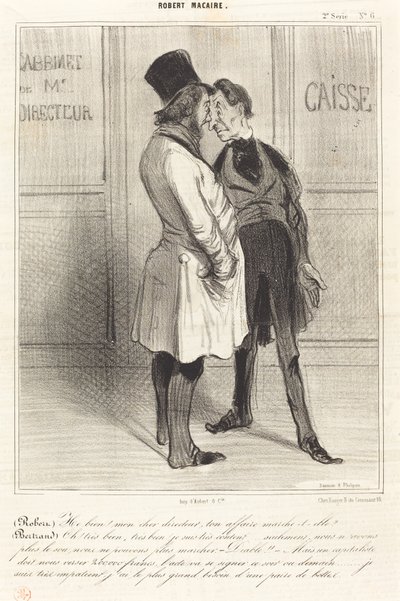 (Robert) No niin! rakas managerini... tekijältä Honoré Daumier